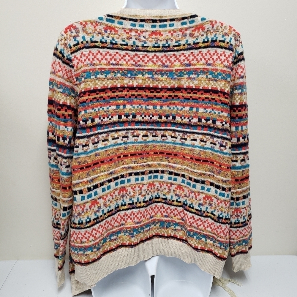 Ya Los Angeles Womens Cardigan Fringe Colorful One Size - Picture 2 of 6